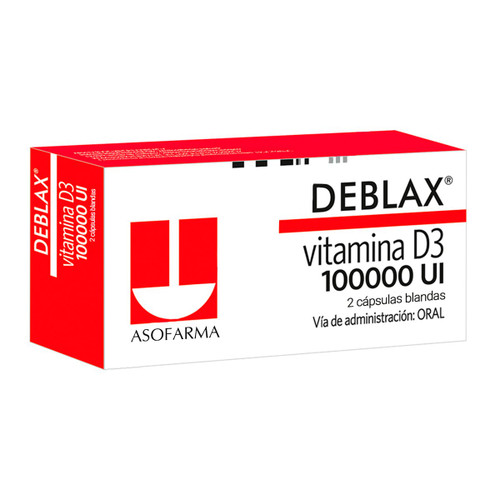 Deblax Vitamina D3 100000 Ui x 2 Cápsulas SN