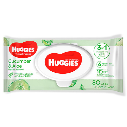 Huggies Pepino y Aloe x 80 Toallitas Húmedas SN