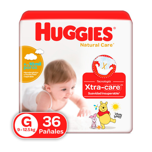 Huggies Pañal Natural Care G x 36 Unidades SN