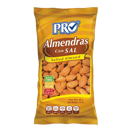 Almendras con Sal PRO 80GR SN