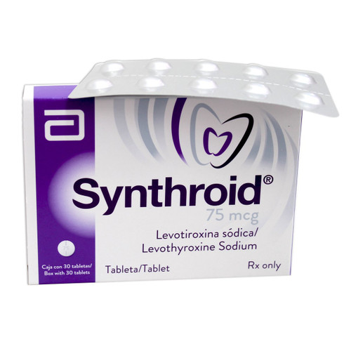 SYNTHROID 75MCG X 30 TABLETAS.