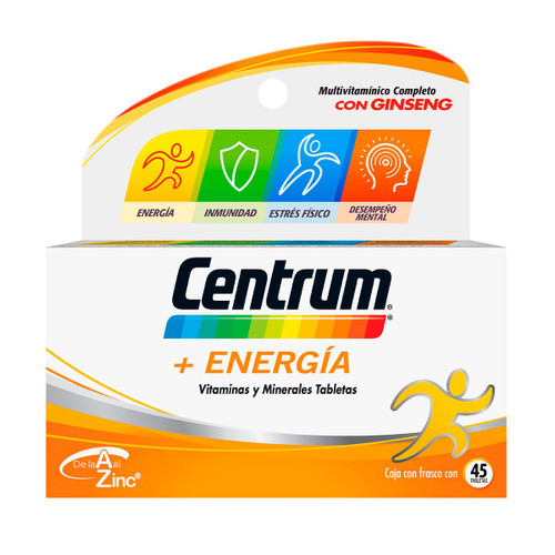 CENTRUM + ENERGIA X 45 TABLETAS.
