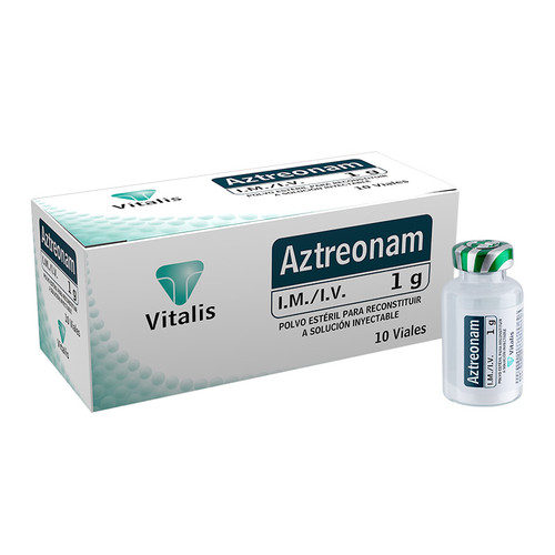 Aztreonam Vitalis 1GR Caja x 10 Viales