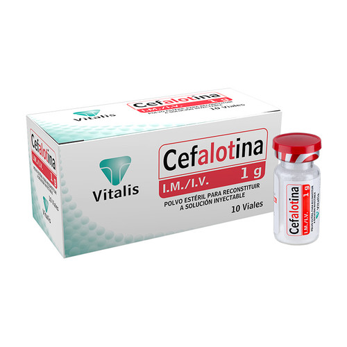 Cefalotina Vitalis IM IV 1GR Caja x 10 Ampollas