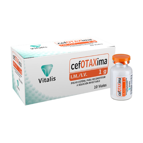 Cefotaxima Vitalis IM IV 1GR Caja x 10 Ampollas