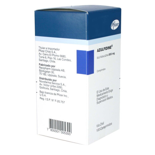 Azulfidine 500MG Caja x 100 Comprimidos