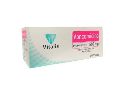Vancomicina 500MG Vitalis Caja x 10 Viales