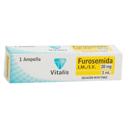 Furosemida Vitalis 20MG/2ML Caja x 10 Ampollas