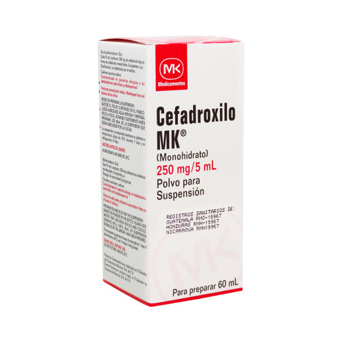 Cefadroxilo MK 250MG/5ML Suspensión 60ML FV