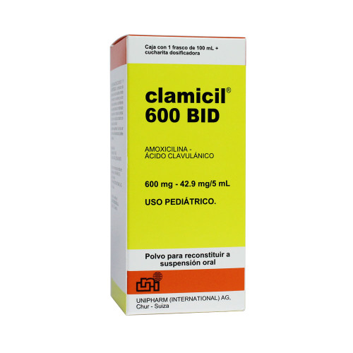 Clamicil Bid 600MG Suspensión Frasco 100ML FV