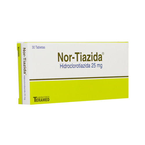 Nor-Tiazida 25MG x 30 Tabletas FV