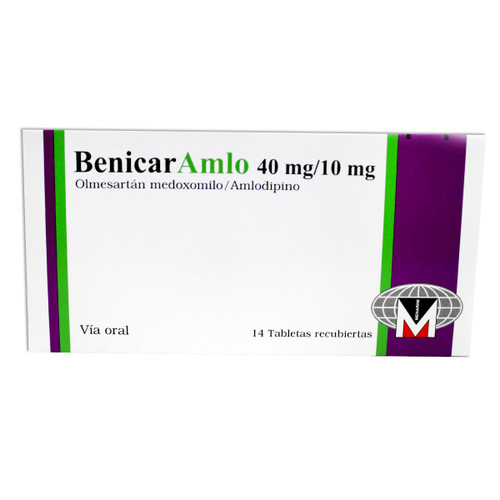 Benicar Amlo Tabl 40MG/10MG x 14 Tabletas FV