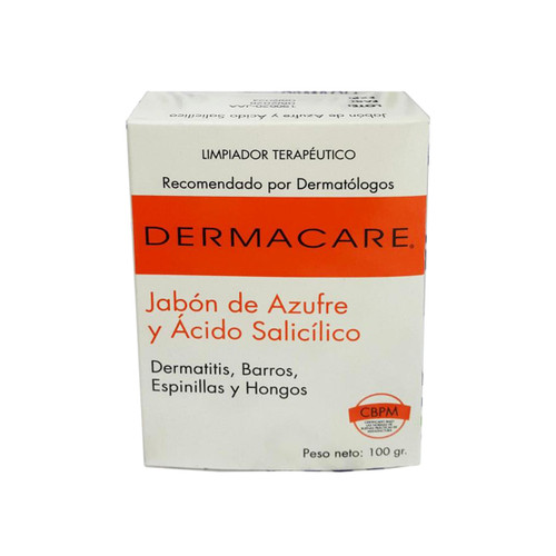Dermacare Jabón Azufre y Ácido Salicílico Barra 100GR FV
