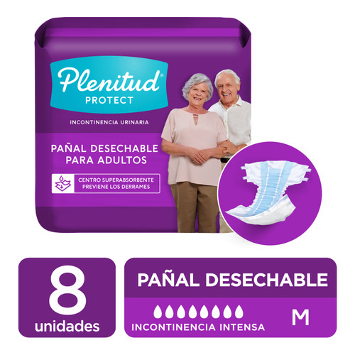 Plenitud Protect Pañal Para Adulto M x 8 Unidades FV