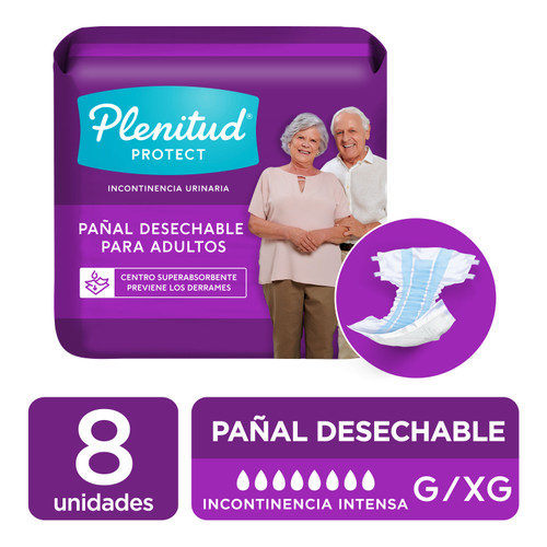 Plenitud Protect Pañal Para Adulto G/XG x 8 Unidades FV