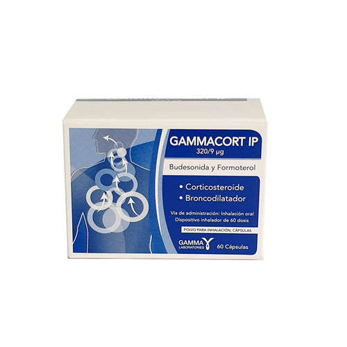 Gammacort IP 320mcg/9mcg 60 Capsulas