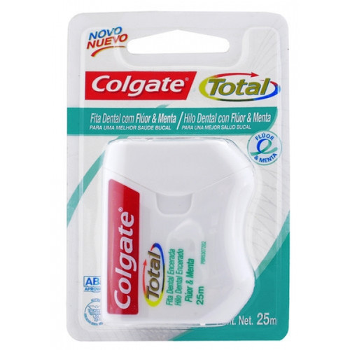 Hilo Dental Colgate Total con Fluor y Menta 25M FV