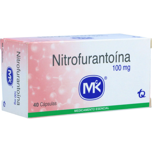Nitrofurantoina MK 100mg 1 de 40 Capsulas