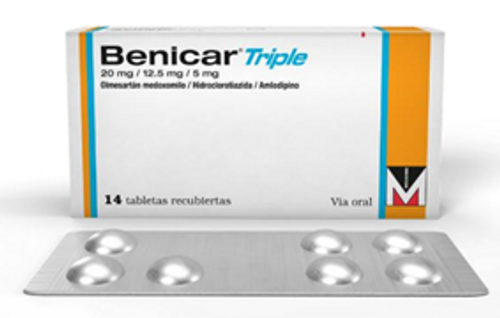 Benicar Triple 20MG/12.5MG/5MG Caja x 14 Comprimidos FV