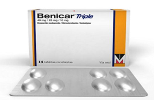 Benicar Triple 40MG/25MG/10MG Caja x 14 Comprimidos FV