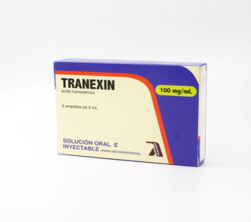 Tranexin 5 Ampollas 1 de 5 Ml 100mg/Ml