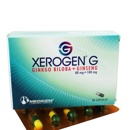 Xerogen G (Ginkgo Biloba + Ginseng) x 30 Cápsulas FV
