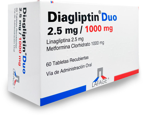 Diagliptin Duo 2.5MG/1000MG Caja x 60 Tabletas FV