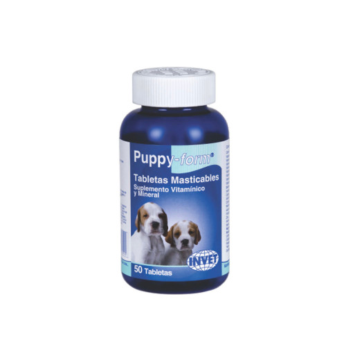 Vitaminas Para Cachorros Puppyform Frasco 60 Tabletas