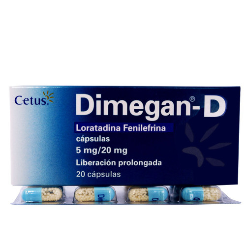 Dimegan D 5MG/20MG x 20 Cápsulas SN