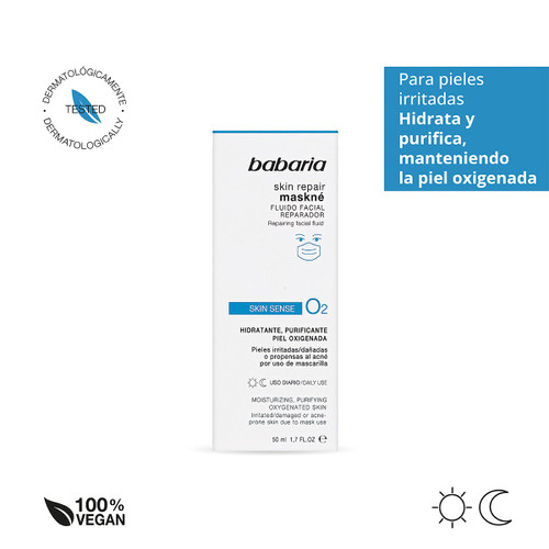 FLUIDO FACIAL REPARADOR MASKNE 50ML BABARIA SN