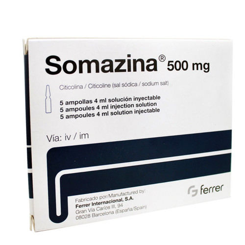 Somazina 500MG IV/IM Inyectable x 5 Ampollas SN