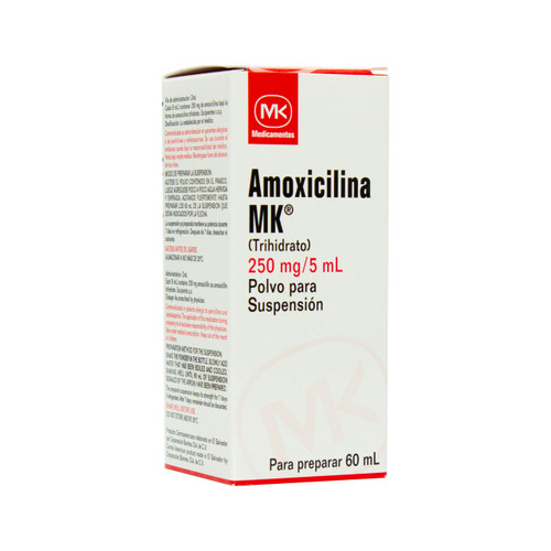 Amoxicilina MK Suspensión 250MG/5ML Frasco 60ML SN