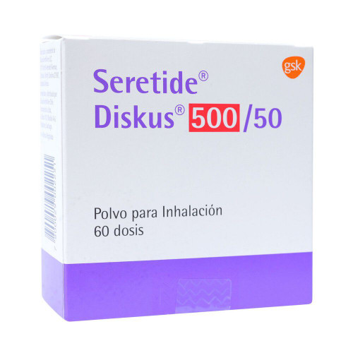 Seretide Diskus 50 /500MCG y Inhalador de 60 Dosis x 1 Unidad