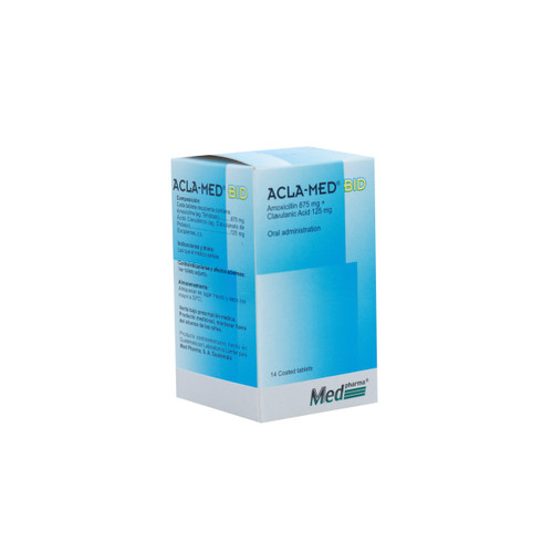 Acla-Med Bid 875MG/125MG Frasco x 14 Tabletas