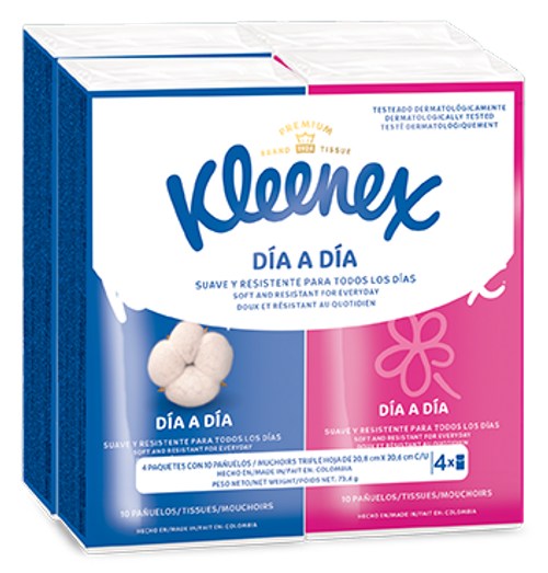 Kleenex Toallitas Pocket Día a Día Caja x 40 Unidades