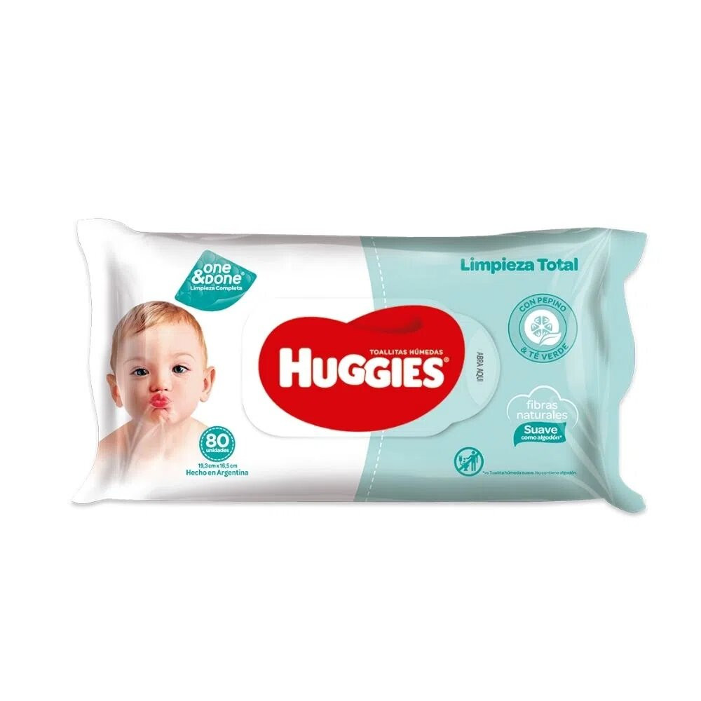 Huggies toallitas húmedas limpieza cotidiana x 80 unidades — Amarket