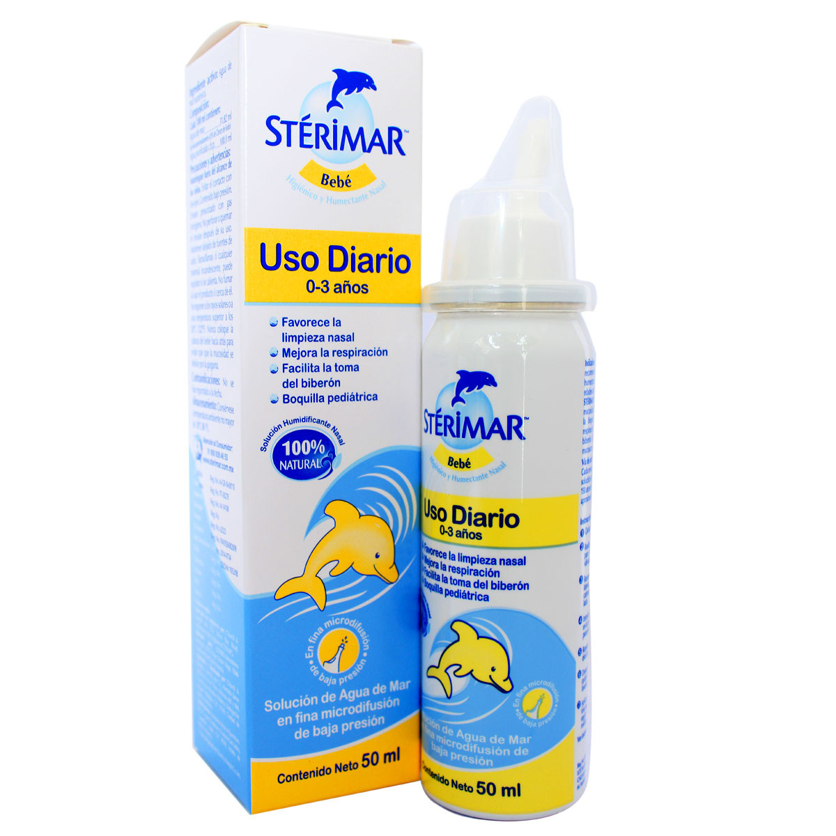 Sterimar Bebe Limpieza Nasal Agua De Mar Microdifusion, 50 ml
