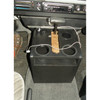 Center console installed in VW vanagon showing storage capacity