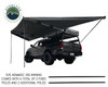 OVS Nomadic Awning 180 Degree awning installed on drivers side of vehicle