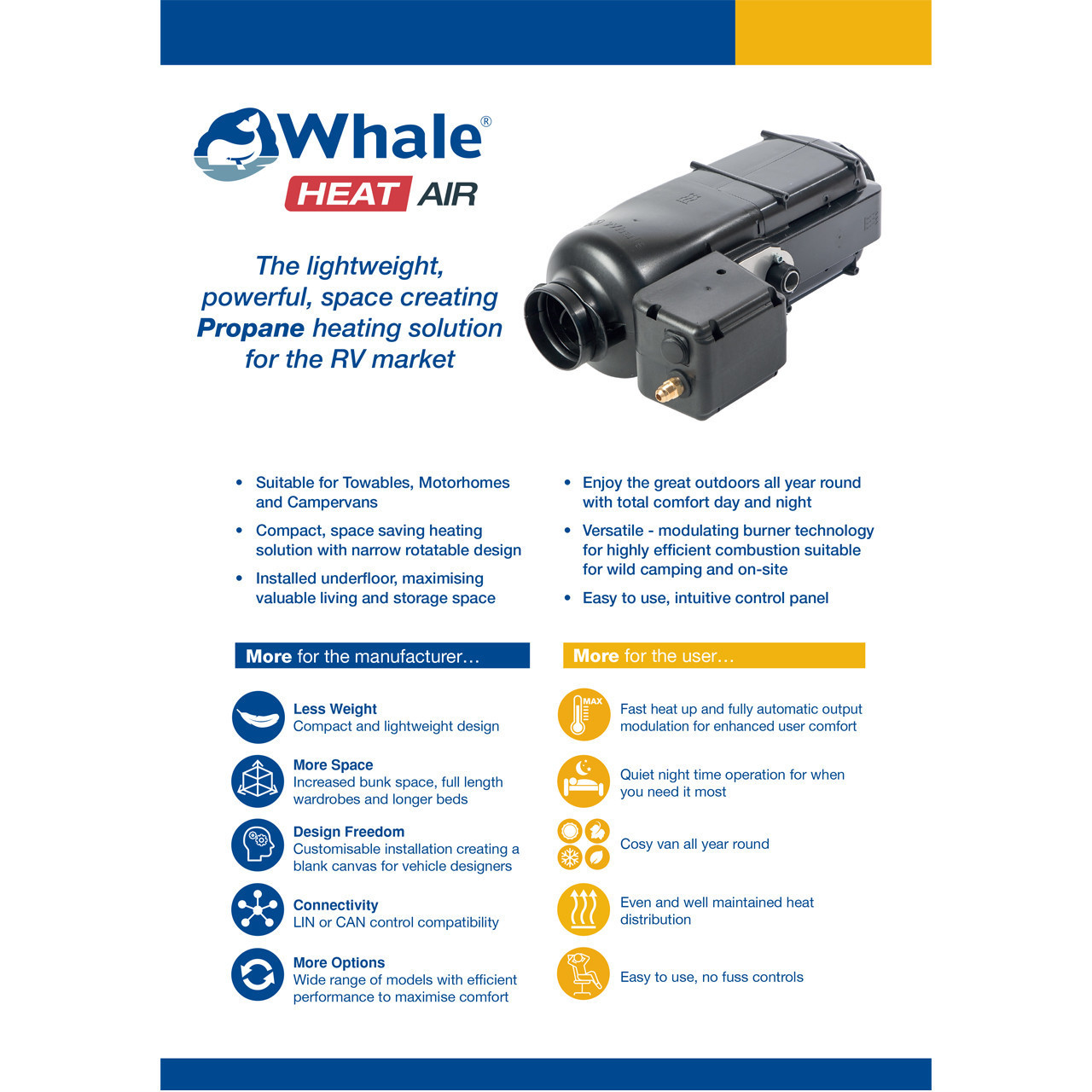 Chauffage au gaz Whale Heat Air 3GT - 3kW