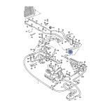 Silicone Coolant Hose - Metal H Pipe Lower Right To Coolant Tower - SYNCRO ONLY