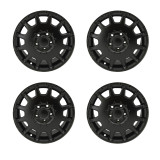 Black Overlander Alloy Wheel 15" x 7" - Set of Four w/Hardware