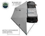 OVS Nomadic Awning 180 - For mid- and high-roof vehicles installed on vehicle overhead view OVS Nomadic Awning 180 - For mid- and high-roof vehicles installed on vehicle overhead view