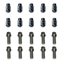 Set of ten silver lug bolts and ten silver lug nuts for VW Vanagon aftermarket alloy wheels