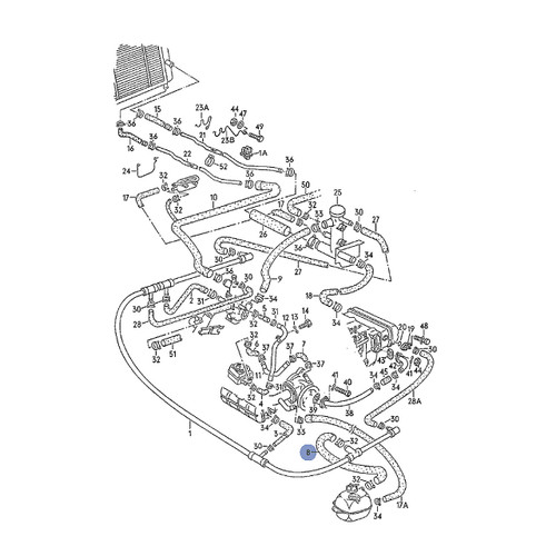 Coolant Hose - 2.1L Expansion Tank Upper to Bleed Ring