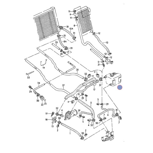 Early Diesel Coolant Expansion Tank