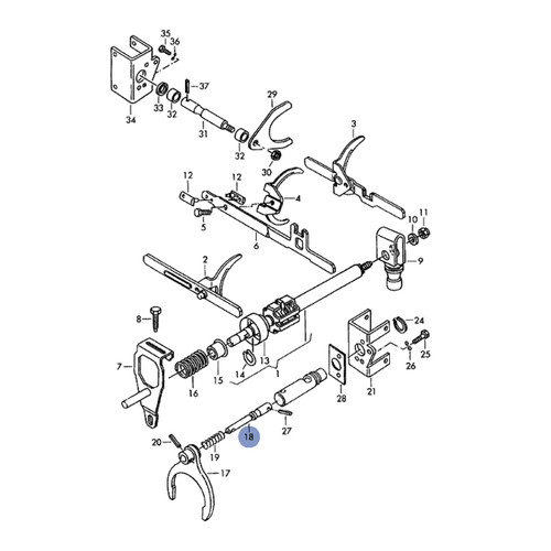 Differential Lock Shaft - 121mm