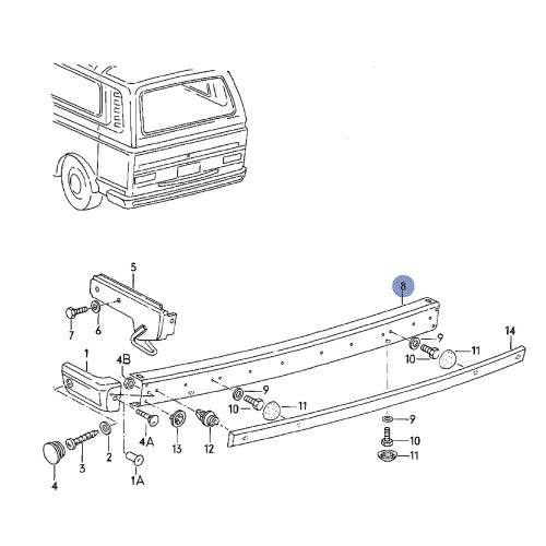 Chrome Heavy-Duty Rear Bumper Blade