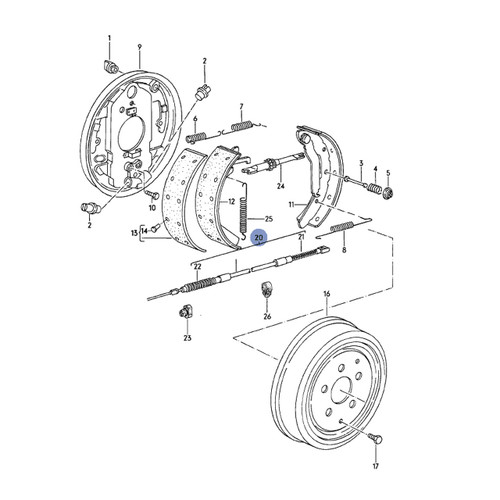 Rear E-brake Cable - 2WD