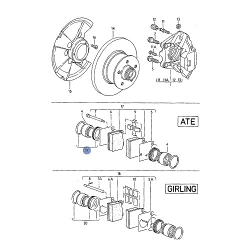 ATE-Style Brake Caliper Rebuild Kit - 1980-1985